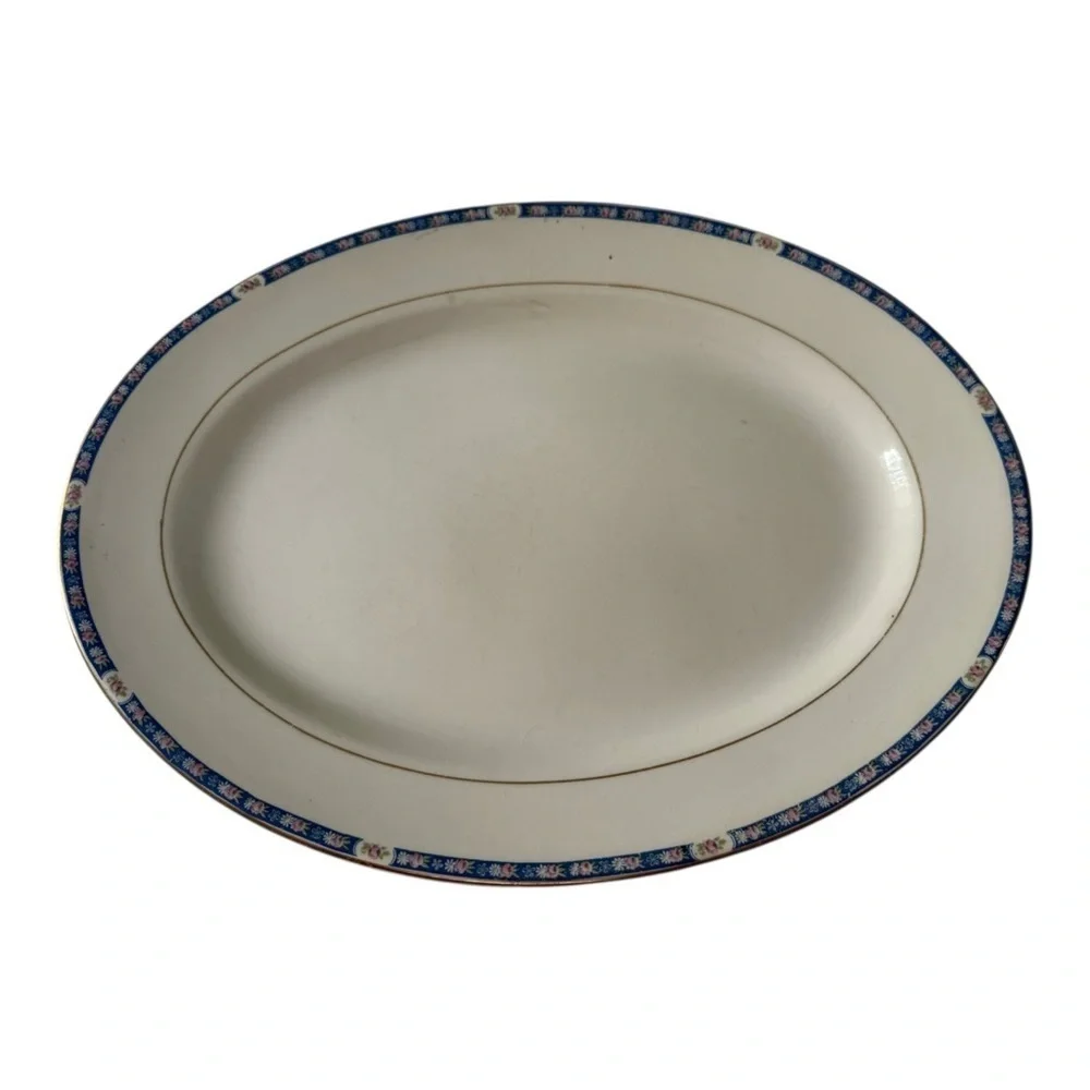 National Vintage China NAI11 Oval Serving Platter  13” x 10” Made In USA